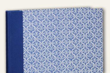 High-quality photo album "Wastl", blue, nostalgic photo album